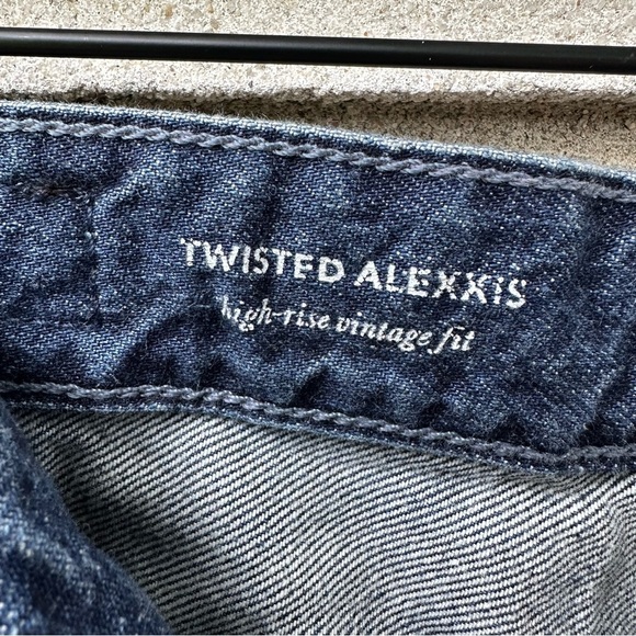 AG Adriano Goldschmied Twisted Alexxis High Rise Vintage Straight Jeans Raw Hem - Picture 10 of 14